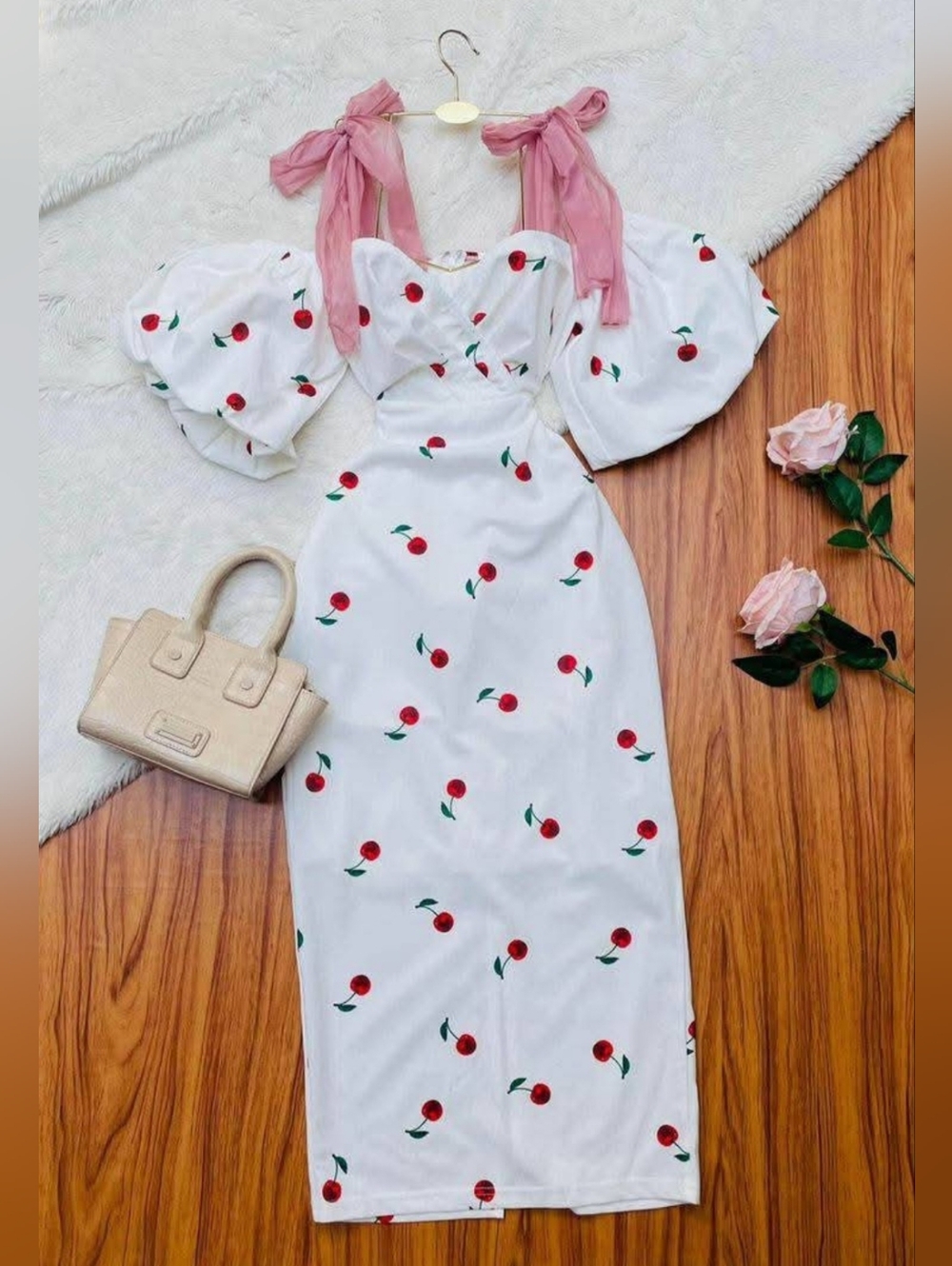 Vintage Vibe Cherry Dress Sz S